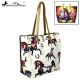 Montana West Horse Collection Dual Sided Print Canvas Fabric Tote  MW617-9317