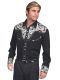 Scully Mens Embroided Floral Tooled Legends Vintage Western Shirt