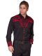 Scully Mens Embroided Floral Tooled Legends Vintage Western Shirt