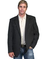 Scully Mens Blazer Floral Tonal Embroidery P-733 Long.