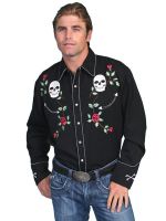 Legends Skull/Roses Embroidery (front/back) P-771