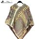 Montana West Aztec Pattern Cape with Hoodie