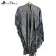 Montana West Suede-Feel Laser-Cut Geometric Design Poncho