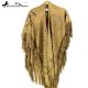Montana West Suede-Feel Laser-Cut Geometric Design Poncho