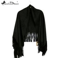 Montana West Suede Like Fringe Shawl