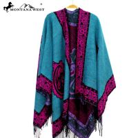 Montana West Paisley Fringe Cape Poncho