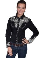 Legends by Scully Womens Western Shirt -Silver PL-654