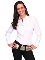 Legends By Scully Womens Western Shirt-White PL-654