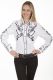 Legends, By Scully Womens Western Shirt-Rose & Vine design- White PL-671