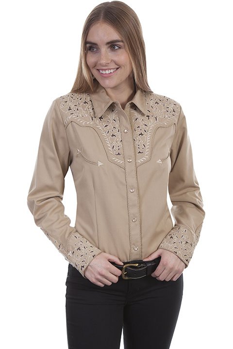 Tan western shirt 2025