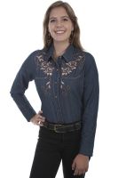 Legends  Womens Western Shirt  Denim PL-872