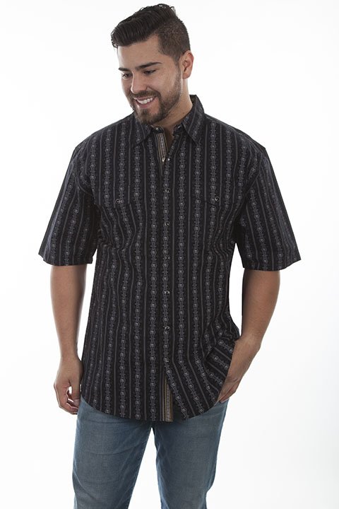 Signature Series Mens Shirt 100% Cotton Shirt Snap Front Closure.