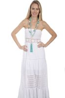 Cantina Collection By Scully, 100% Peruvian lace inset at the waist cotton dress.