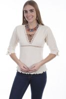 Cantina Collection by Scully 100% Peruvian natural cotton blouse.