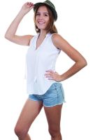 Cantina Collection By Scully Sleeveless Cotton Blouse  PSL-228