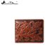 Genuine Tooled Leather Collection Phone Charging Men's Wallet PWS-W005