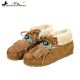 SBT-007 Montana West Moccasins Aztec Collection-Black and Brown