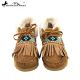 SBT-007 Montana West Moccasins Aztec Collection-Black and Brown