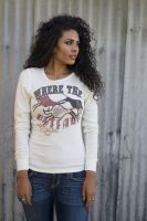 Where the Buffalo Roam Thermal-Made in USA  T-1611 Original Cowgirl Clothing Co.