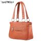 TR14-8247 Montana West Trinity Ranch Tooled Design Handbag-Brown