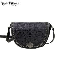 TR15-L8287 Trinity Ranch Tooled Design Collection Messenger Bag