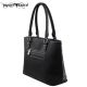 TR15-L8317  Trinity Ranch Tooled Design Collection Handbag-Blk/Grey