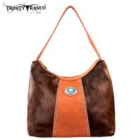 TR17-8284 Trinity Ranch Cowhide Collection Handbag-Brown