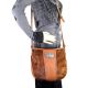 TR17-8360 Trinity Ranch Cowhide Collection Handbag-Coffee & Black