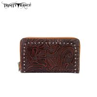 TR22-W003 Trinity Ranch Tooled Design Wallet