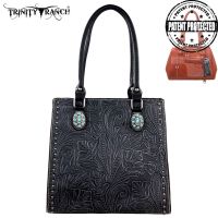 TR22G-L8569 Montana West Trinity Ranch Tooled Design Concealed Handgun Collection-Black