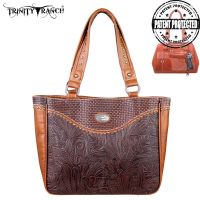 TR26G-L8317 Trinity Ranch Tooled Design Concealed Handgun Collection Handbag