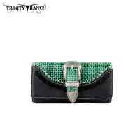 TR31-W002 Trinity Ranch Buckle Collection Wallet-Black