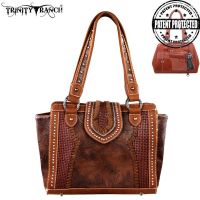 TR32G-8250 Trinity Ranch Concealed Handgun Collection Handbag-Brown