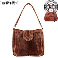 TR32G-918 Trinity Ranch Concealed Handgun Collection Handbag-Brown