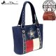TX07G-8317 Montana West Texas Pride Collection Handbag-Navy & Red