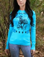 The West's Wildest RODEO Thermal  T-1686 Made in USA