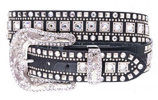 rhinestone studded belt