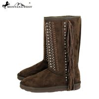 BST-035 Montana West Fringe Collection Boots Coffee