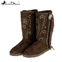 BST-036 Montana West Fringe Collection Boots Coffee