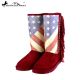 BST-US02 Montana West American Pride Collection Boots -Navy and Red