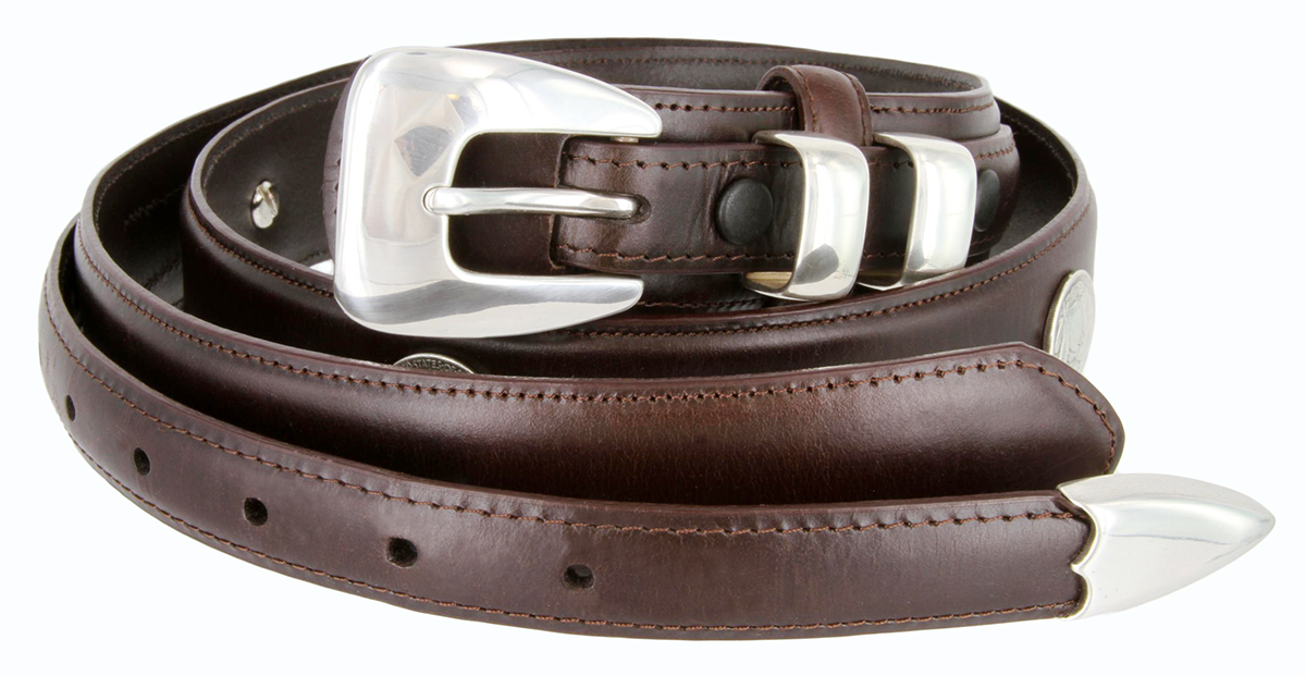 Buffalo Nickel & Indian Western Genuine Leather Ranger Belt 1-3/8" wide 