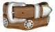Card Suit Genuine Cowhide Western Leather Belt by Diamond V Texas Star