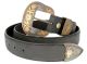 Cowboy Western Antique Buckle Edge Stitch Western Leather Belts by Diamond V Texas Star