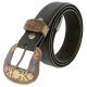 Cowboy Western Antique Buckle Edge Stitch Western Leather Belts by Diamond V Texas Star