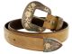 Cowboy Western Antique Buckle Edge Stitch Western Leather Belts by Diamond V Texas Star