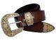 Full Grain Western Leather Belt by Diamond V Texas Star