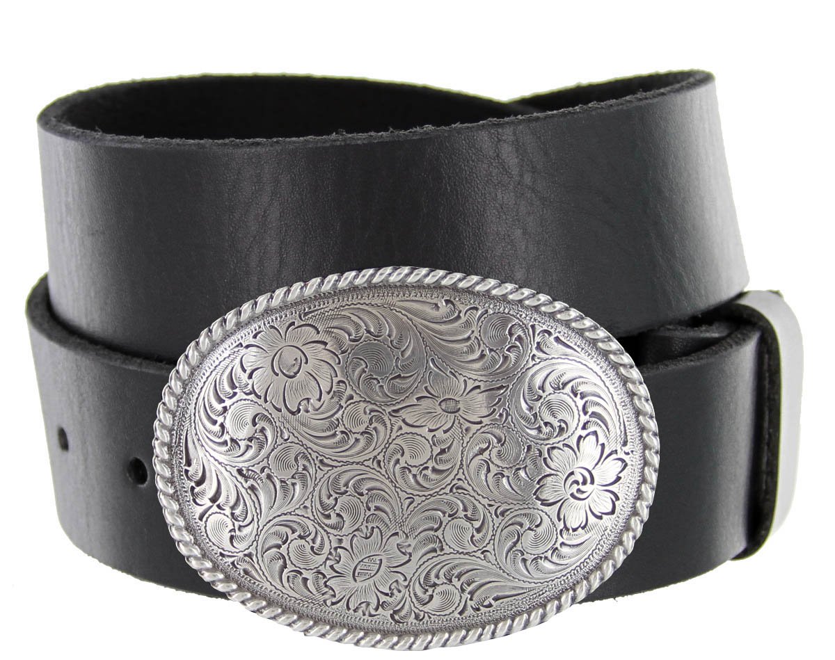 El Paso Western Trophy Buckle Full Grain Leather Casual Western Belt