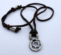 Gear Head Steam Punk UniSex Necklace J-4004