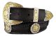 Gold Christian Cross Leather Western Concho Belt by Diamond V Texas Star