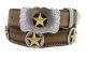 Gold Star Concho Western Belt by Diamond V Texas Star
